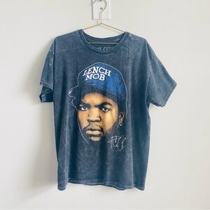 distressed ice cube short sleeve t shirt large rap hip hop artist